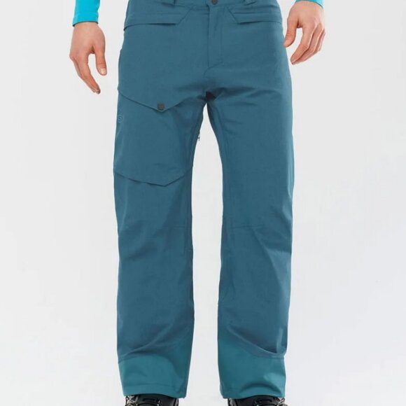 SALOMON UNTRACKED MENS SKI PANTS LARGE BLUE/HEATHER EXCELLENT CONDITION - Picture 10 of 10
